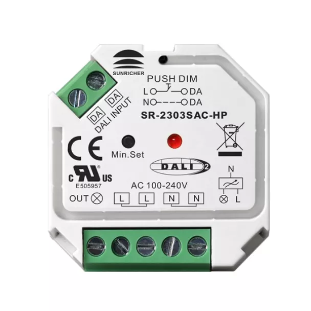 SUNRICHER SR-2303SAC-HP DALI + Push AC Phase Cut Dimmer