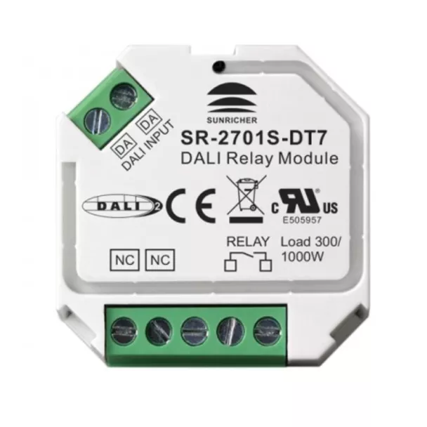 SUNRICHER SR-2701S-DT7 DALI-2 DT7 ON/OFF 240VAC Relay 300W Puck