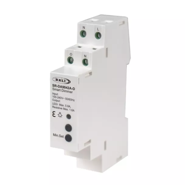 Sunricher SR-DA9042A-D DIN Mount 200VA DALI-2 + Push AC Phase Cut Dimmer