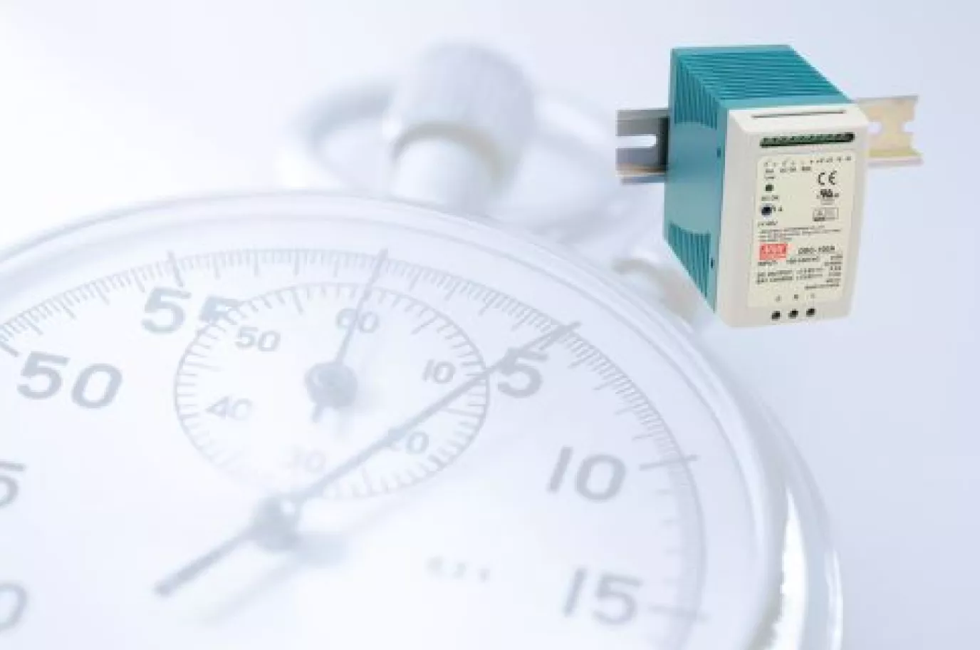 What is the Inrush Current Duration of a MEAN WELL Power Supply?