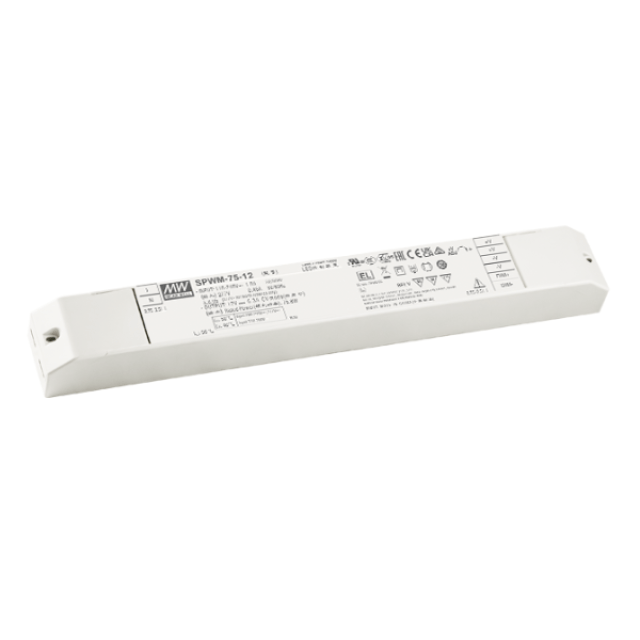 MEAN WELL SPWM-75-24 24V 76.8W 3.2A 0-10V Indoor Dimmable LED Driver