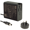 MEAN WELL NGE65I24-P1J Wall Adapter 65W 24V 2.71A 2.1mm DC Jack with AU plug
