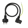 AU AC Plug to Right Angle C13-IEC (Kettle Plug) Power Cord 1.8mtrs with additional 20cm Earth Wire (Australian Mains plug)