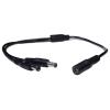 DC Power Lead Splitter 5.5mmOD / 2.5mmID Socket to 2 x 5.5mmOD / 2.1mmID Plugs 300mm