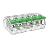 The PowerNeX DGBSC-SG01/4-05P is a 5-way push-in wire splicing connector rated at 32A, 450VAC IEC and 600VAC UL. Contact ADM for details.