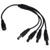 DC power lead splitter 1 x socket (OD 5.5mm / ID 2.1mm) to 4 x plugs (OD 5.5mm / ID 2.1mm)