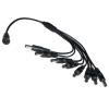 DC power lead splitter 1 x socket (OD 5.5mm / ID 2.1mm) to 8 x plugs (OD 5.5mm / ID 2.1mm)