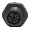 Panel Mount Connector 4 Way Female 240VAC 15A
