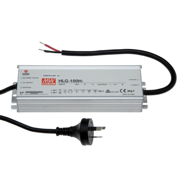 MEAN WELL HLG-100H-24-AUP 24V 90W IP67 Constant Voltage LED Driver