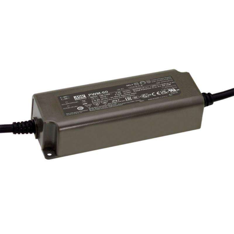 MEAN WELL PWM-60-12 12V 60W IP67 LED Driver with PWM Output MEAN WELL PWM-60-12 12V 60W IP67 LED Driver with PWM Output